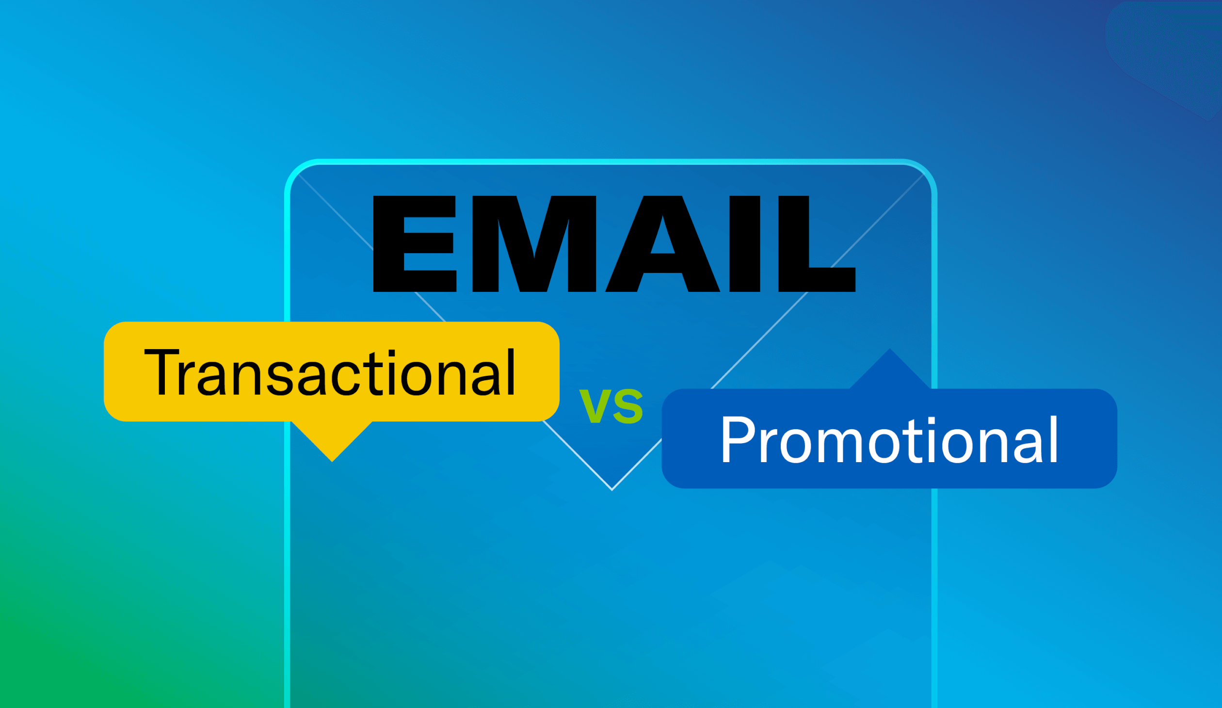 graphical representation of transactional email vs. promotional email
